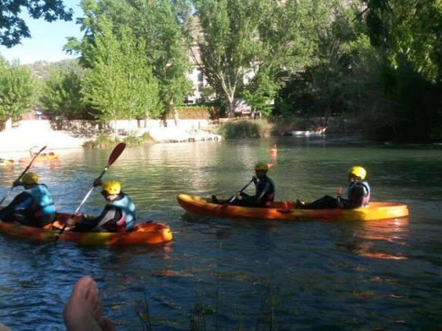 Navegando en kayaks